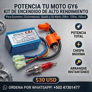 KIT DE ENCENDIDO RACING PARA MOTO GY6: CDI + BOBINA + BUJÍA - Img 54203684
