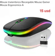Mouse inalambrico recargable ergonómico gamer - Img 50463702