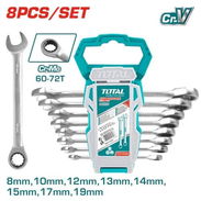 🔧 Set de 8 Llaves Combinadas con Crique TOTAL – Línea Industrial - Img 56236283