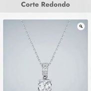 Cadena con Colgante de Solitario de Moissanita de Corte Redondo - Img 57921753