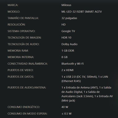SMART TV 32" HD MILEXUS $160.00 - Img 123676582