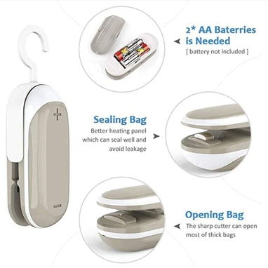 Sellador portátil para naylon - Mini selladora de bolsas plásticas 🌐 - 2/5