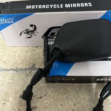 Espejo retrovisor M10 (Diámetro de rosca 10 mm) compatibles con motos de gasolina, eléctricas y triciclos - 3/4