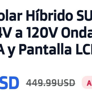 Inversor Solar Híbrido SUMRY 4000W 24V a 120V - Img 124149427