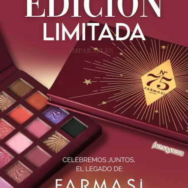 💥Paleta de Sombras 75 Aniv. de Farmasi (Edición limitada)💥 28 tonos (12 mate, 6 satinados y 10 ultrabrillantes) - 2/3