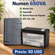 Respalda tu PC - Backup Numen 650VA x 390W - 3 Meses de Uso Bateria Nueva 0KM 12V x 9A - Img 56500514
