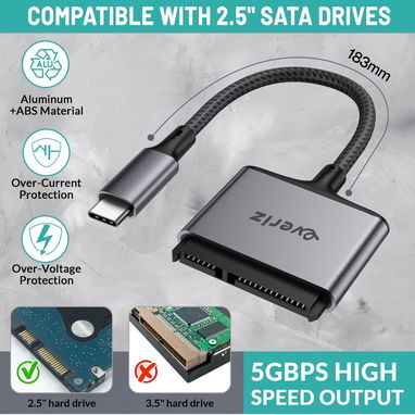 🔌 Cable Adaptador SATA 2.5 a USB-C 3.1 Everiz 🌐 - Img 126073936