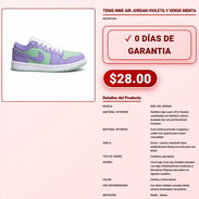 TENIS NIKE AIR JORDAN VIOLETA Y VERDE MENTA . - Img 57879537