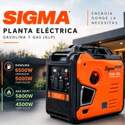 Plantas SIGMA 6500W para Gas y Gasolina es 110 y 220 Nueva y con mensajería gratis - Img 58144277
