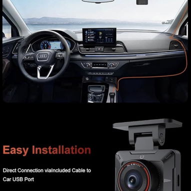 Cámara de tablero FHD 1080P para automóvil, AKEEYO WiFi Dash Cámara para automóviles, mini cámara frontal inalámbrica co - Img 111172666