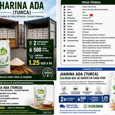 Harina de trigo refinada para panadería – Calidad Premium, HARINA ADA  VENTA POR CONTENEDOR - 2/2