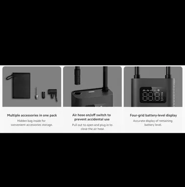 Compresor de aire portátil Xiaomi Mijia 2, linterna más accesorios nuevo en caja sellado - Img 97700831