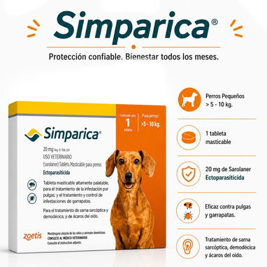 SIMPARICA/ contra pulgas,garrapatas y ácaros - Img 126162069