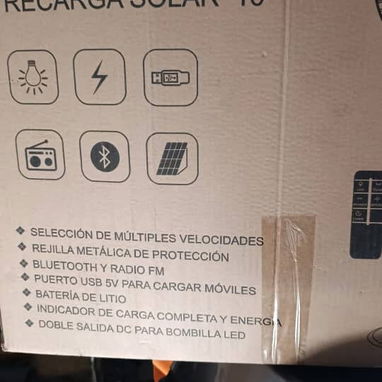 💥*Ventilador de pie con recarga solar 16"*💥 - Img 124168566