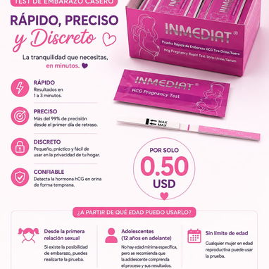 Prueba de embarazo test embarazo tira rápida casera - 2/3