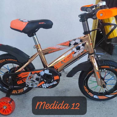 Bicicletas medida 12 varios colores y mismo modelo con su pomo d agua para niñas y niños de 2 a 4 años nuevas en su caja - 5/5