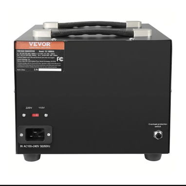 Transformador Convertidor de Voltaje VEVOR 5000W 110V-220V Step Up Down Universal Negro - 10/10