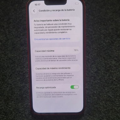 iPhone 14 libre de fabrica y sim fisica, 128gb y batería en 78, cero piezas cambiadas - Img 126276838