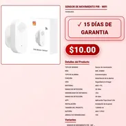 SENSOR DE MOVIMIENTO PIR - WIFI . - Img 57882286
