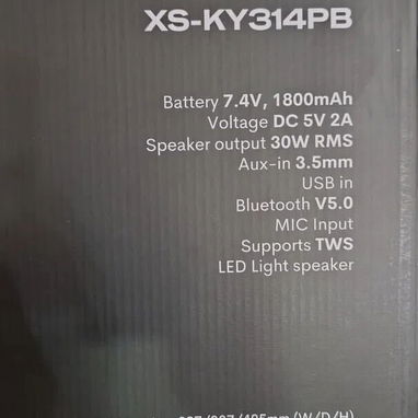 Bocina JVC 30W Portátil 80W Pico Bluetooth - Img 126875146