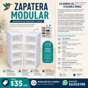 CAJONERA DE ZAPATOS PLEGABLE DOBLE - Img 57902030