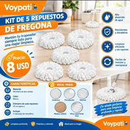 SET DE 5 REPUESTOS DE FREGONA DE MICROFIBRA - Img 58065441