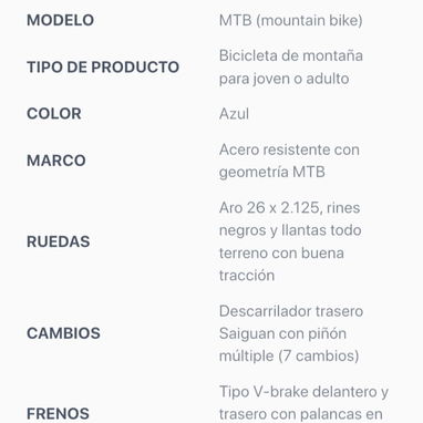 Bicicleta 26 de montaña - 3/5