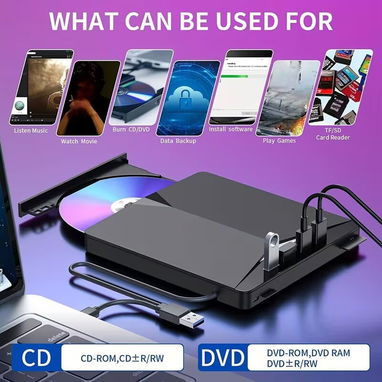Unidad Externa CD/DVD USB 3.0 7 en 1 | 📦 NUEVO EN CAJA - Img 126934247