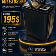 Lavadora milexus 9kg Ventilador Solar Stavel Calentador de agua a gas Milexus 10 litros - Img 55817827