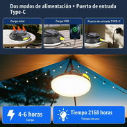 Linterna de Camping Solar Recargable 16000mAh con Im - Img 57756951