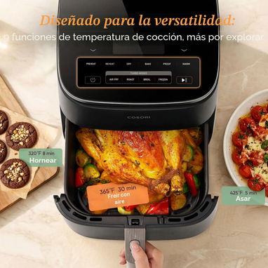 Freidora de aire COSORI (9 en 1) 6Qt 1725W (110V/60Hz) Tecnología Turbo Blaze, revestimiento cerámico premium, 90°-450°F - Img 125245636
