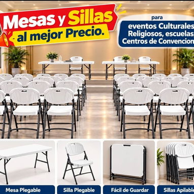 MESAS Y SILLAS PLEGABLES, NUEVAS EN SU CAJA E IMPORTADAS - 4/4