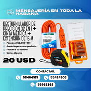 Destornillador de precisión 32 EN 1 📏 Cinta métrica de 10 METROS ⚡ Extensión eléctrica de 15 METROS - Img 57280740