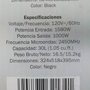 Microondas CHIQ de gran capacidad - Img 126188535