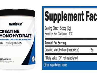 creatina monohidratada Nutricost 100 servicios - Img main-image