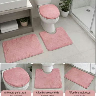 Juego de 3 alfombras de baño antideslizante - 2/10