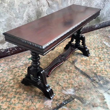 ⚜️ Mesa de centro antigua restaurada • Entrega incluida 🚛 [76] - Img 125552336