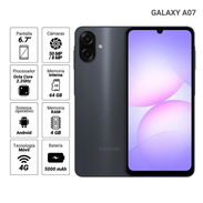 ⭐ Samsung A07...4/64 Gb...Nuevo en caja con Forro y Mica Gratis⭐ - Img 54727631