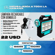 LÁMPARA RECARGABLE CON BOMBILLO JA-2011A – $22 USD 💡 🛡️ Garantía: 7 días - Img 57646022