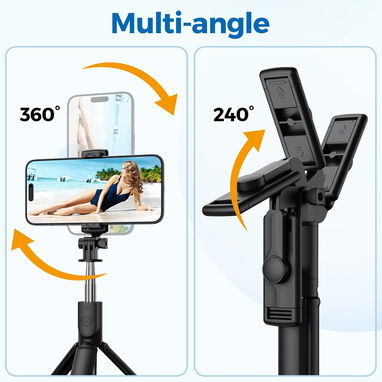 * Trípode y Selfie Stick 2 en 1 con Control Remoto Bluetooth marca Aourxi - Img 107751547
