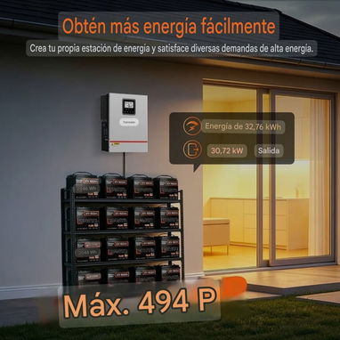 Batería LiFePO4 12V 160Ah Group 24 2048Wh Bluetooth Para Respaldo En Casa - 4/9