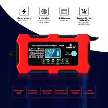 Cargador analizador baterias 12 Volt LiFePO4 - 7/9