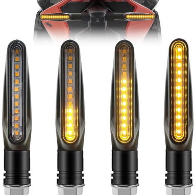 Flasher interno incorporado Indicadores secuenciales, flexibles, muy brillantes, finos-aerodinámicos, más largos (12 led - Img 118368310