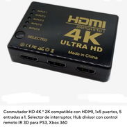 Distribuidor HDMI 5 en 1 Conecte 5 equipos a su televisor por un solo HDMI Con su control remoto!! - Img 49101966