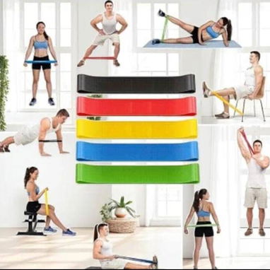 Set de 5 bandas elasticas de resistencia para hacer ejercicios precio 15 usd - 2/4