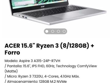 Laptop ACER* Laptop Acer Aspire/ Laptop Ryzen 3 y 5 serie 7000/ Laptop táctil ACER/ acer Laptop nueva con forro - Img main-image