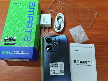 Infinix SMART 8 (64gb/3gb RAM +3). Pantalla HD de 6.6 pulgadas a 90hz.  Procesador: Octa-core 2.2 GHz. Dual Cámara Trase - Img 66793379
