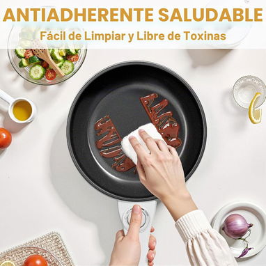 Olla eléctrica rápida/sartén antiadherente de 1.5 L marca DEZIN - 2/5