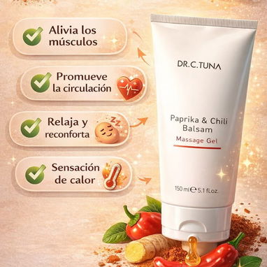 🌶️ Gel Paprika y Chile Dr. C. Tuna Farmasi | Reafirmante Anticelulitis | Dolor Muscular - Img 121056978