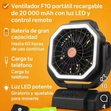 Ventilador recargable nuevo - Img 119500549